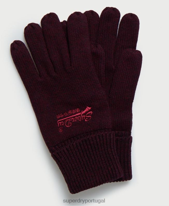 luvas de etiqueta laranja homens vermelho acessórios Superdry 2208H1842