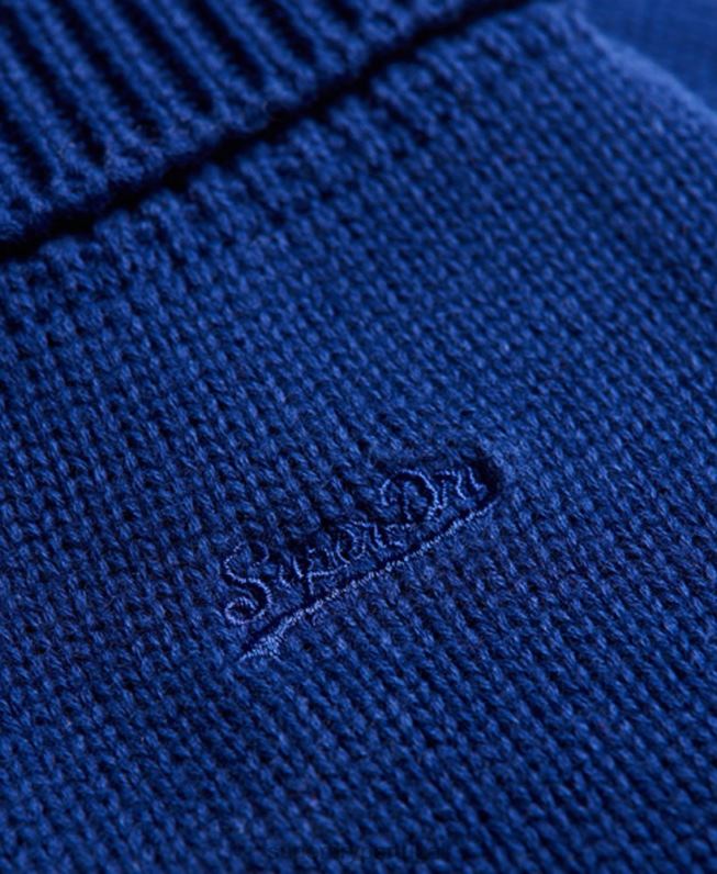 luvas de logotipo vintage homens azul acessórios Superdry 2208H1876