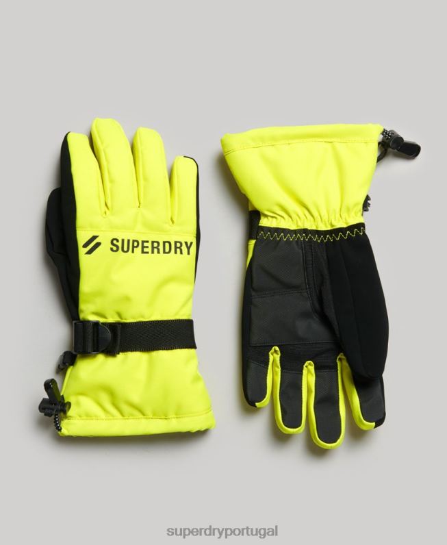 luvas de neve homens amarelo acessórios Superdry 2208H1388