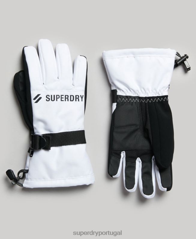luvas de neve homens branco acessórios Superdry 2208H1381