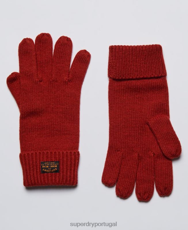 luvas de radar homens vermelho acessórios Superdry 2208H6392