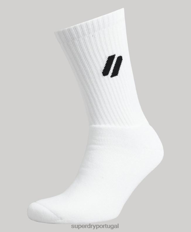 meias coolmax homens branco acessórios Superdry 2208H1425