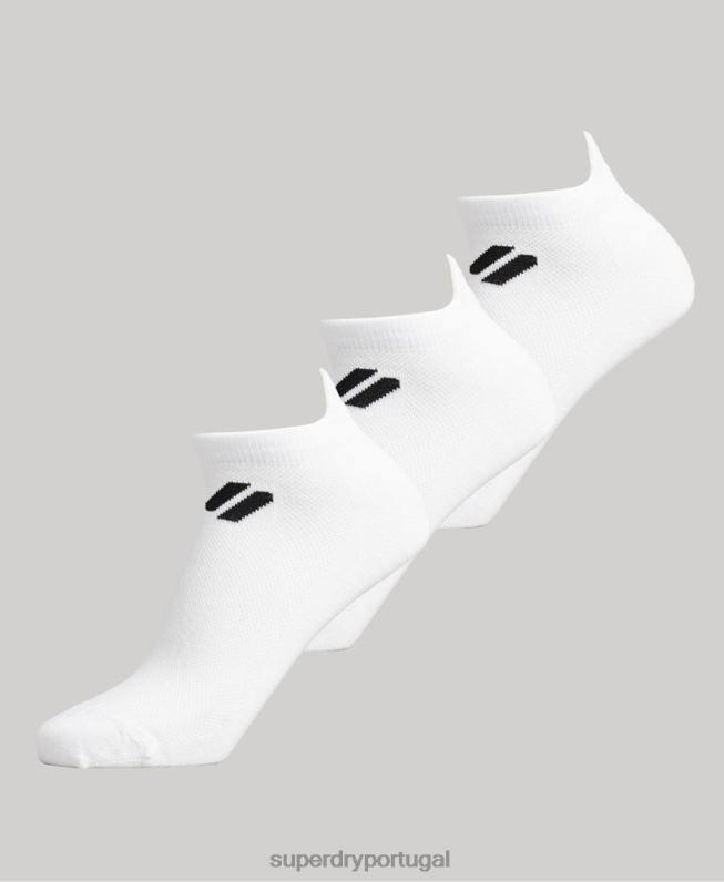 meias coolmax homens branco acessórios Superdry 2208H1432