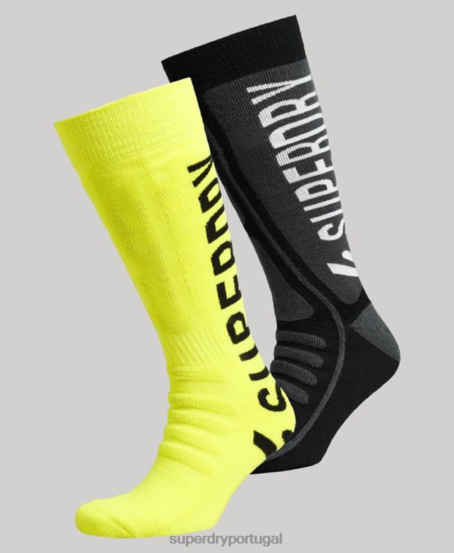 meias de neve 2 pack homens multi acessórios Superdry 2208H1389