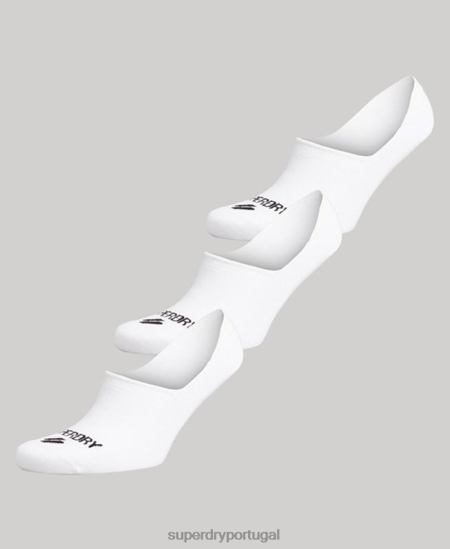 meias invisíveis coolmax homens branco acessórios Superdry 2208H1428