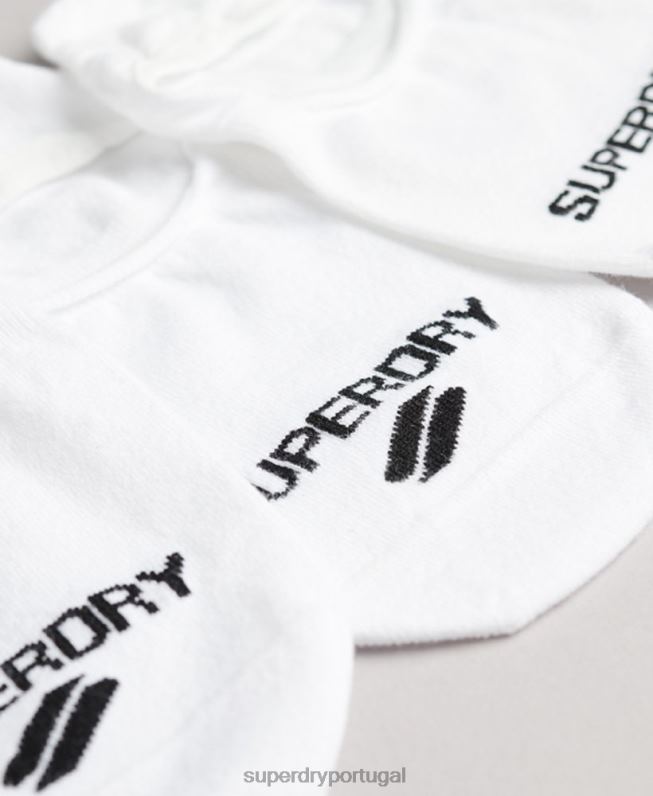 meias invisíveis coolmax homens branco acessórios Superdry 2208H1428