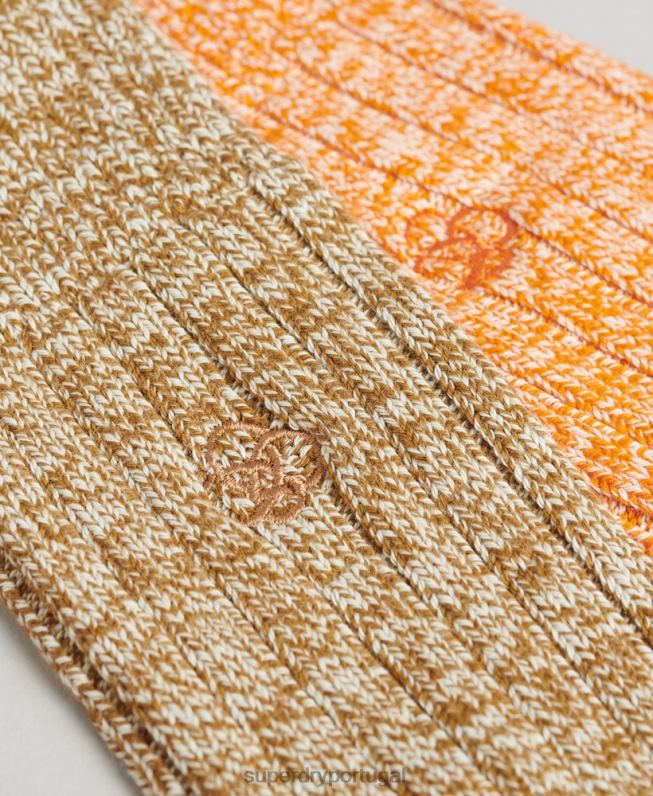 pacote de meias de algodão orgânico homens multi acessórios Superdry 2208H1762