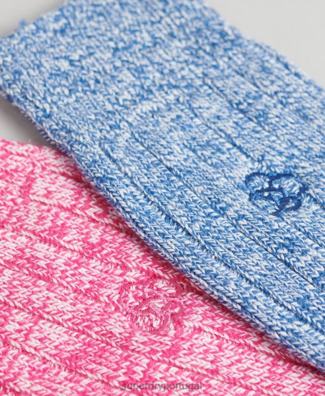 pacote de meias de algodão orgânico homens multi acessórios Superdry 2208H1766