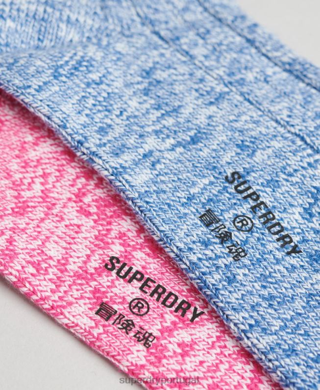 pacote de meias de algodão orgânico homens multi acessórios Superdry 2208H1766