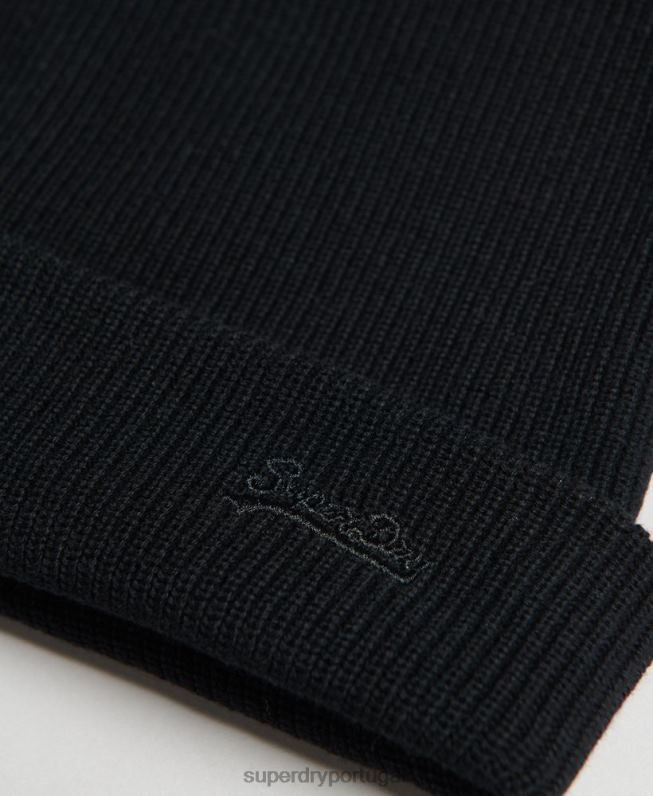 conjunto de acessórios com logotipo vintage homens preto acessórios Superdry 2208H1674