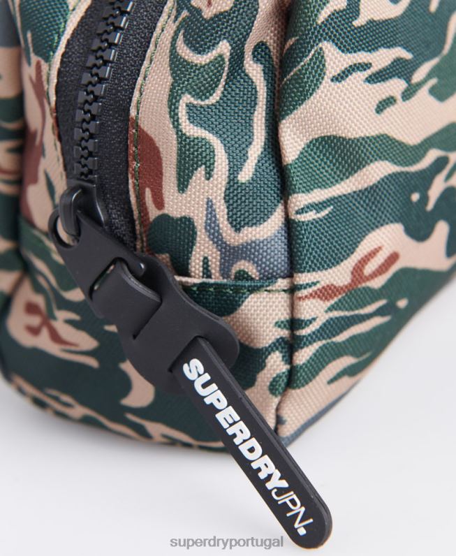 estojo de lápis clássico homens caqui acessórios Superdry 2208H6443