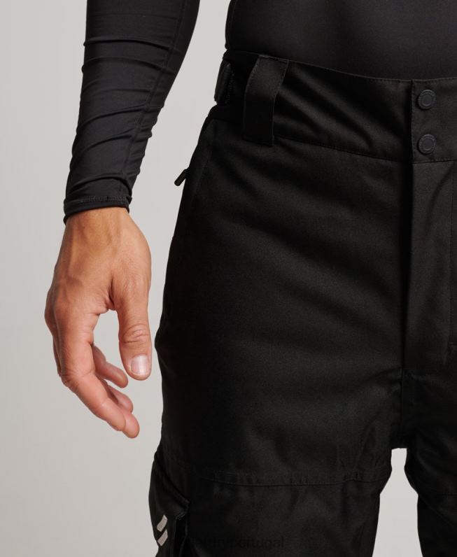 calças de resgate de esqui homens preto roupas Superdry 2208H1386