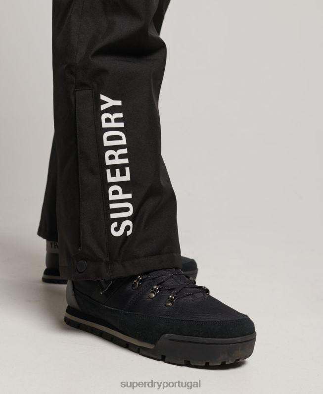 calças de resgate de esqui homens preto roupas Superdry 2208H1386