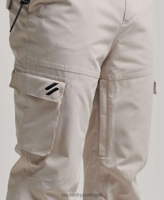 calças de resgate final de esqui homens cinza claro roupas Superdry 2208H1371