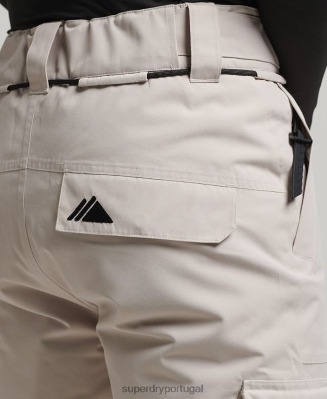 calças de resgate final de esqui homens cinza claro roupas Superdry 2208H1371