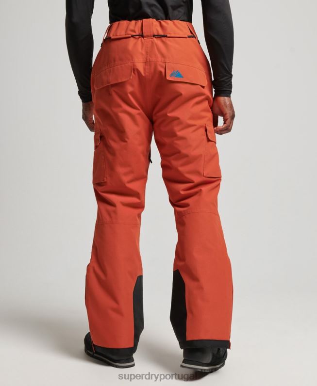 calças de resgate final de esqui homens laranja roupas Superdry 2208H1378