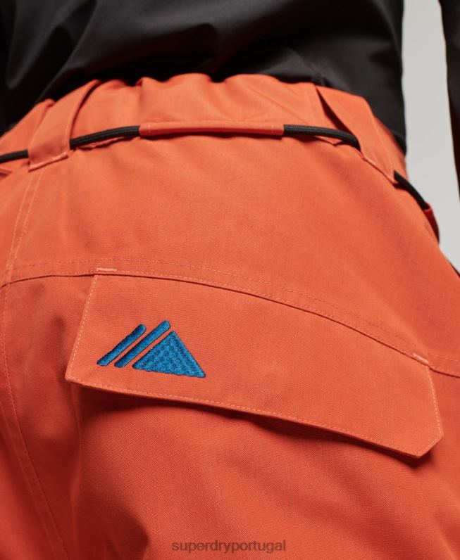 calças de resgate final de esqui homens laranja roupas Superdry 2208H1378