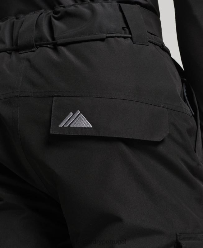 calças de resgate final de esqui homens preto roupas Superdry 2208H1372