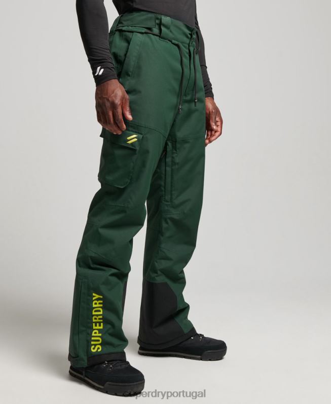 calças de resgate final de esqui homens verde roupas Superdry 2208H1380