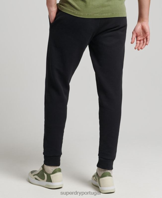 core logo joggers clássicos homens preto roupas Superdry 2208H6441