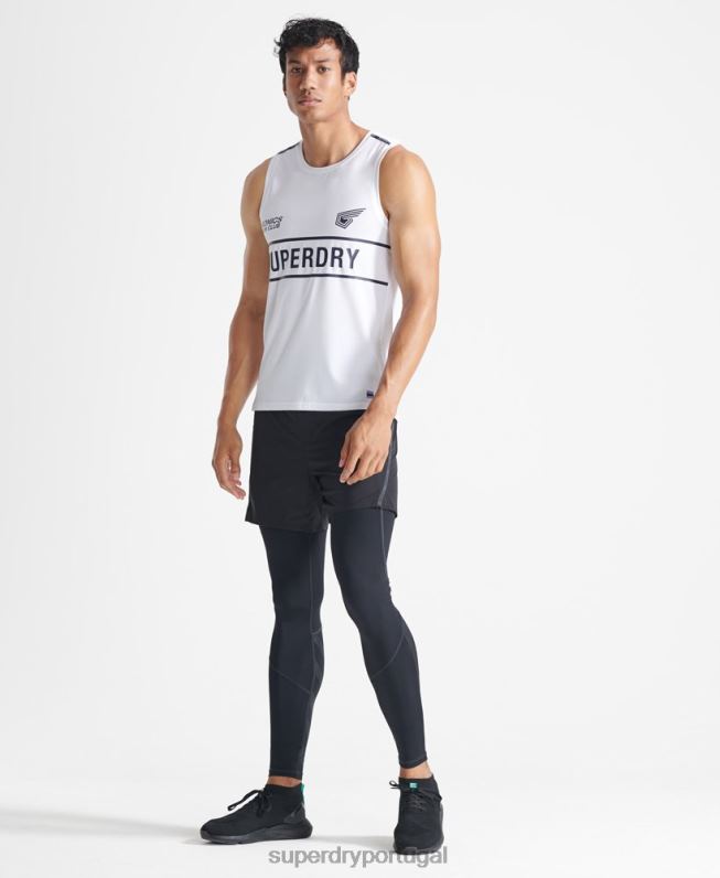 correr calças apertadas homens preto roupas Superdry 2208H1438
