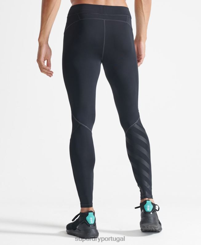 correr calças apertadas homens preto roupas Superdry 2208H1438
