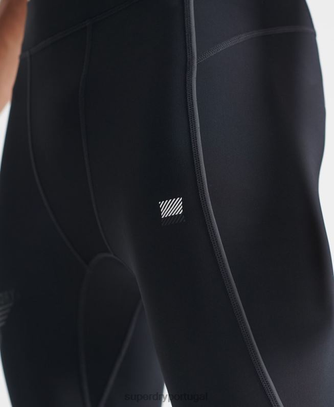 correr calças apertadas homens preto roupas Superdry 2208H1438