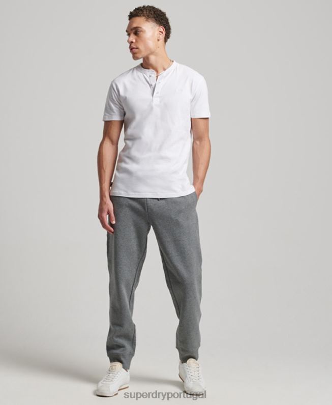 jogger vintage com logo bordado homens cinza roupas Superdry 2208H6483