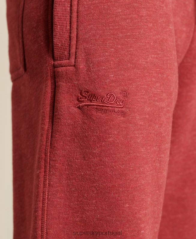 jogger vintage com logo bordado homens vermelho roupas Superdry 2208H6482