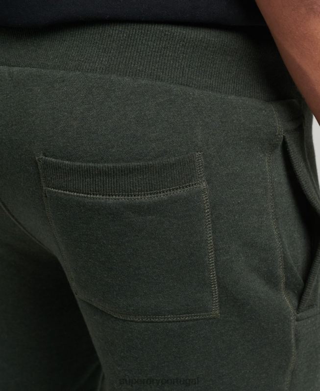 jogger vintage de algodão orgânico com logo bordado homens verde roupas Superdry 2208H6437