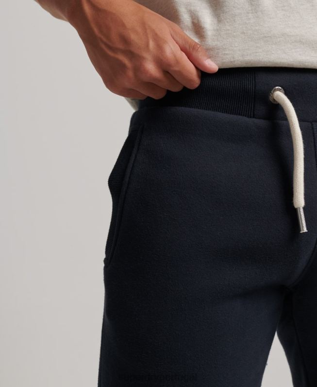 joggers com punhos justos com logotipo da faculdade homens marinha roupas Superdry 2208H6496