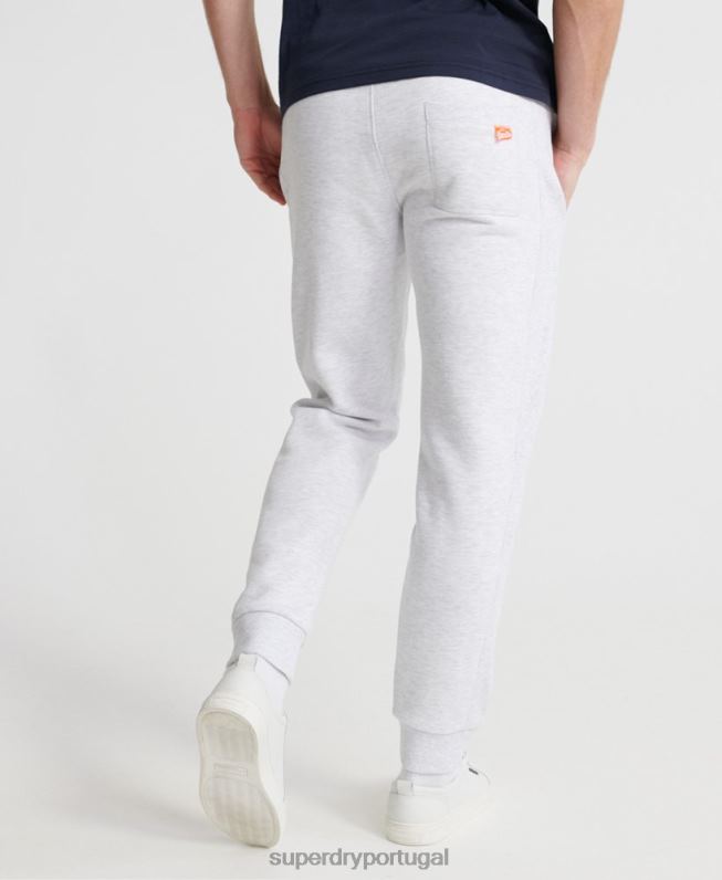 joggers de etiqueta laranja homens cinza claro roupas Superdry 2208H6503