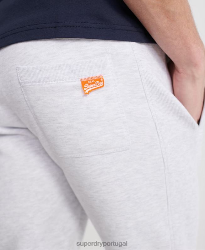 joggers de etiqueta laranja homens cinza claro roupas Superdry 2208H6503