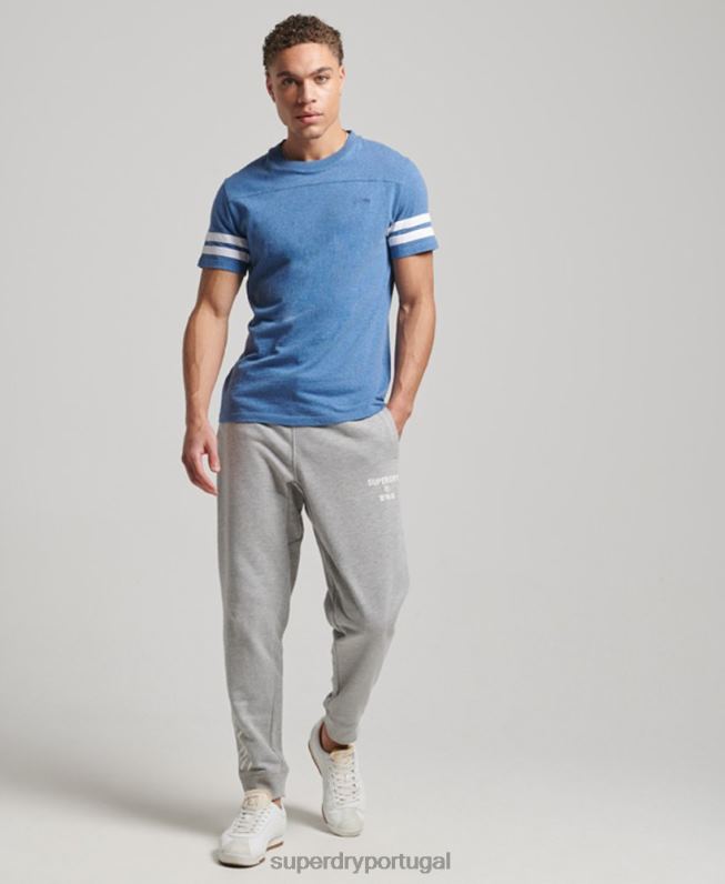 joggers esportivos code core homens cinza roupas Superdry 2208H6361