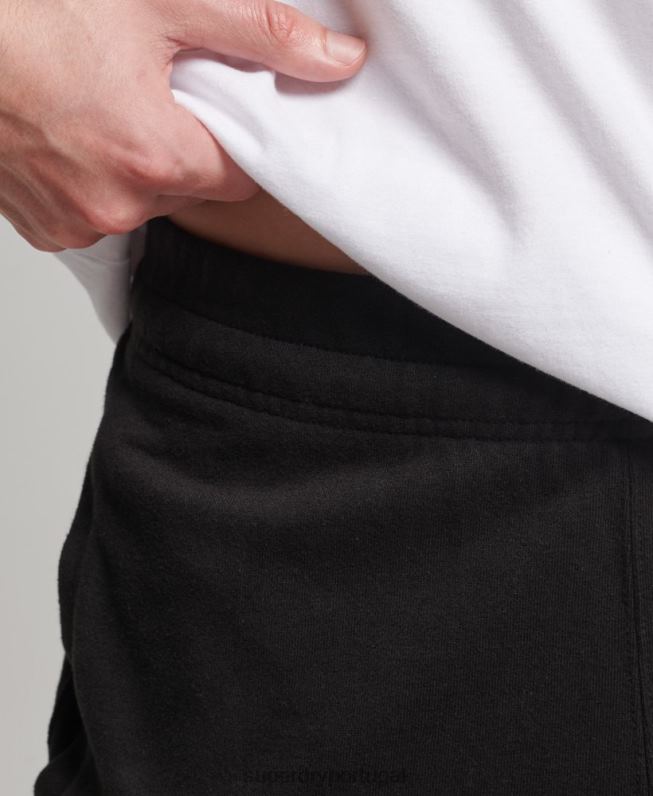 joggers esportivos code core homens preto roupas Superdry 2208H6377