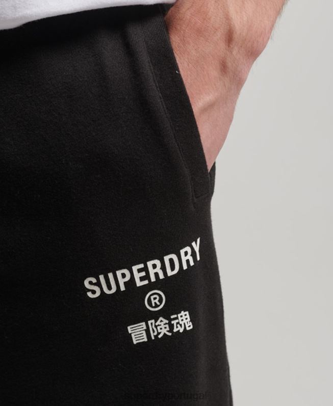 joggers esportivos code core homens preto roupas Superdry 2208H6377