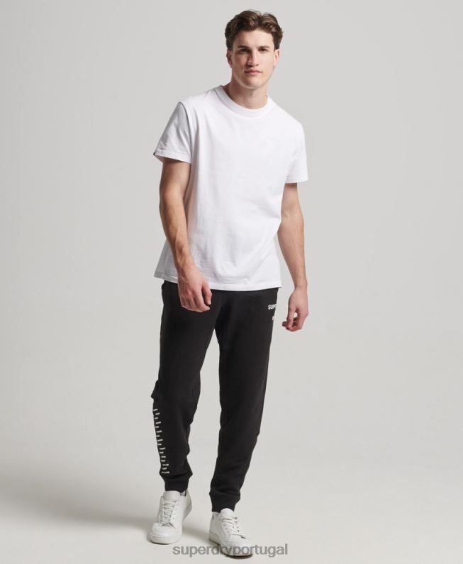 joggers esportivos code core homens preto roupas Superdry 2208H6377
