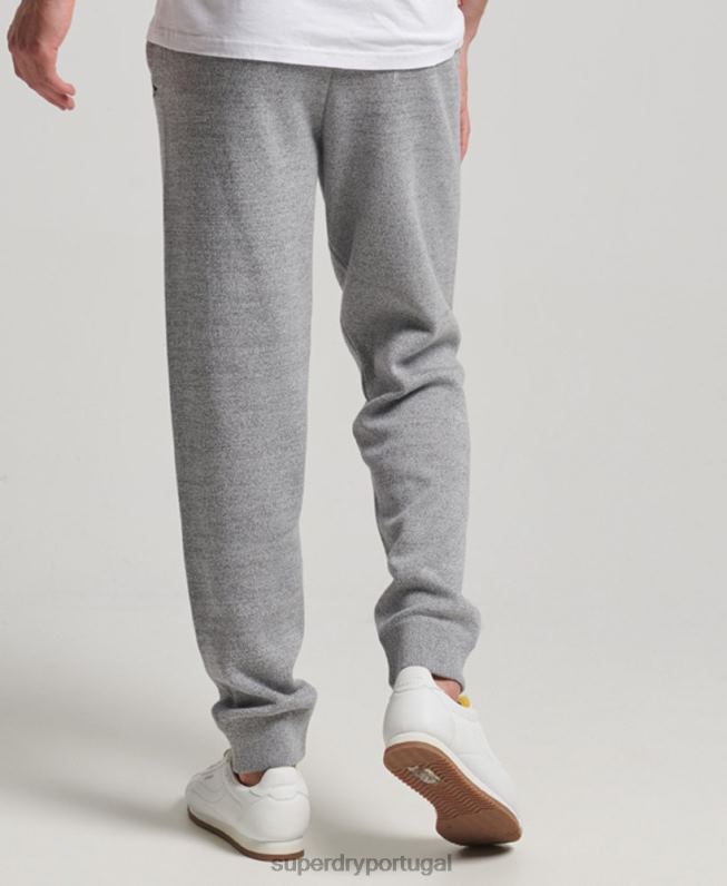 joggers essenciais da studios de algodão orgânico homens cinza roupas Superdry 2208H6408