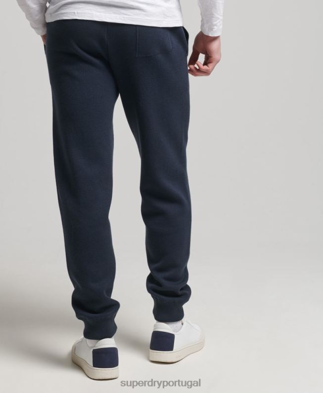joggers essenciais da studios de algodão orgânico homens marinha roupas Superdry 2208H6395
