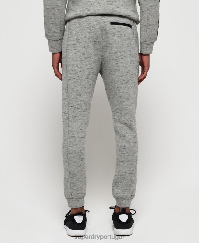 joggers slim stretch gym tech homens cinza roupas Superdry 2208H1442