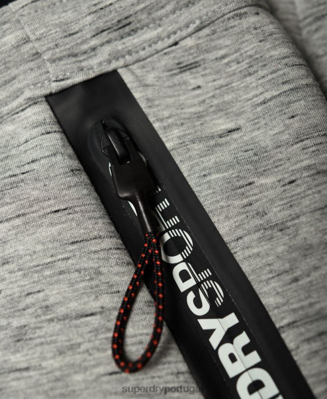 joggers slim stretch gym tech homens cinza roupas Superdry 2208H1442