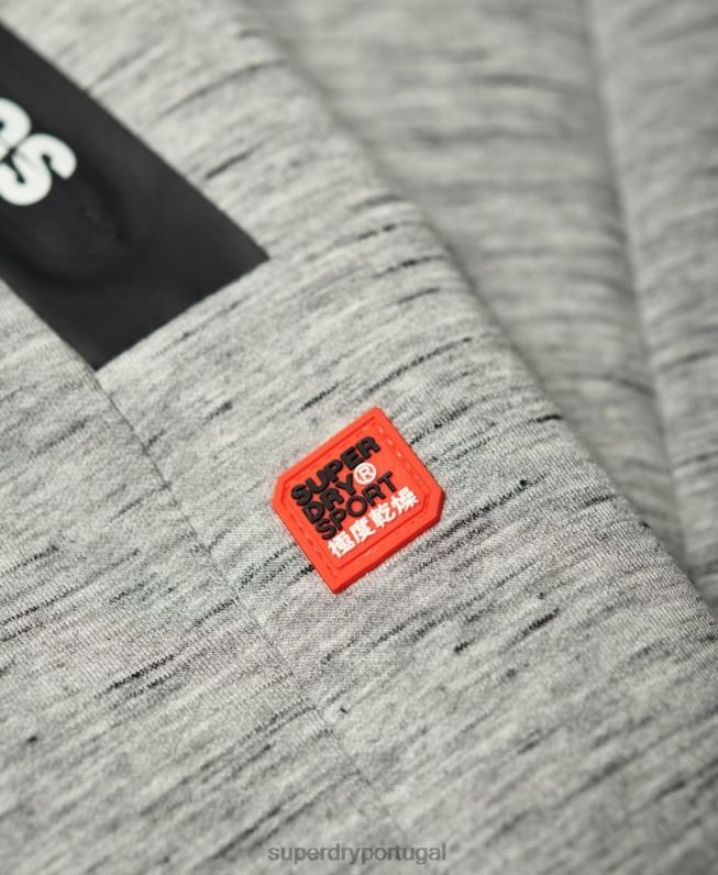 joggers slim stretch gym tech homens cinza roupas Superdry 2208H1442
