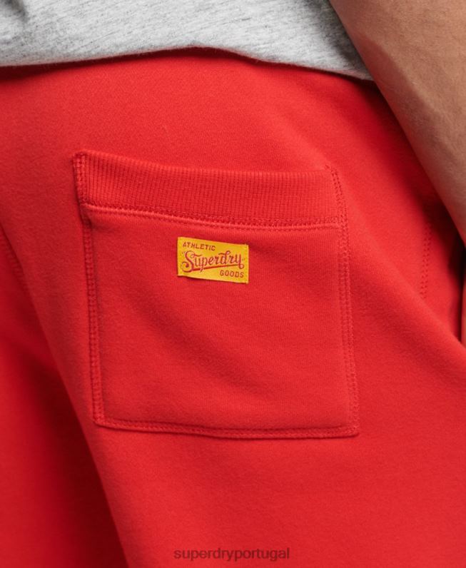joggers universitários vintage homens vermelho roupas Superdry 2208H6469