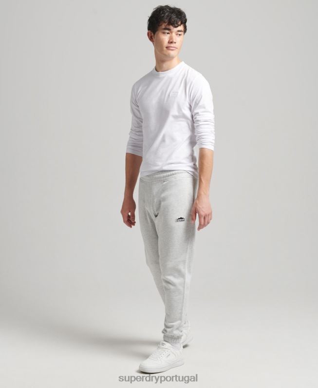 joggers vintage dos anos 90 homens cinza claro roupas Superdry 2208H6373