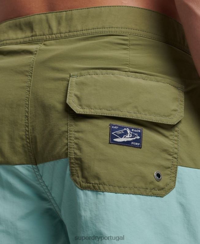 bermuda vintage reciclada homens caqui roupas Superdry 2208H418