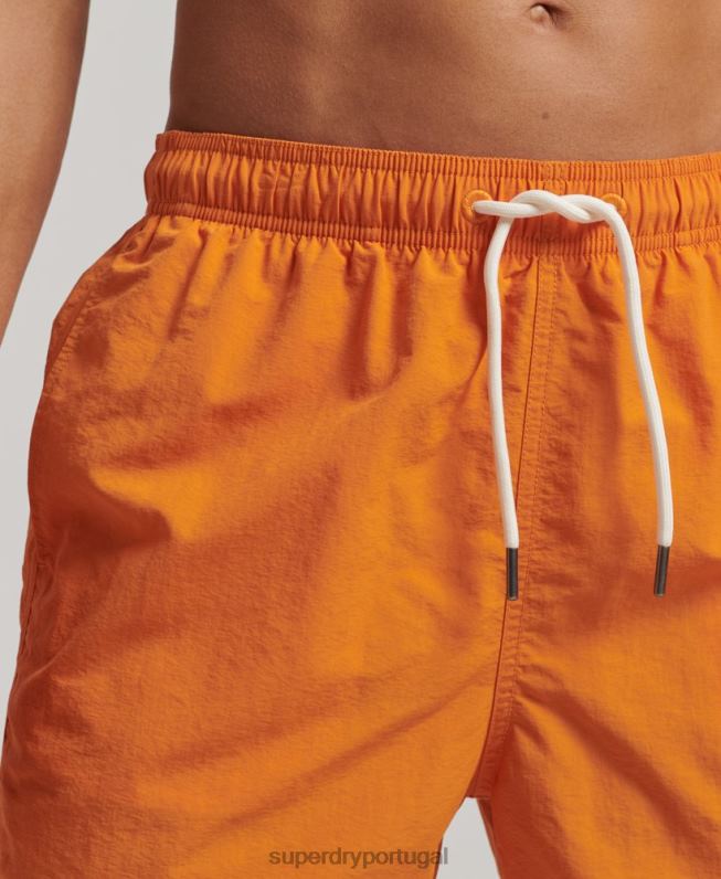 calções de banho reciclados homens laranja roupas Superdry 2208H102