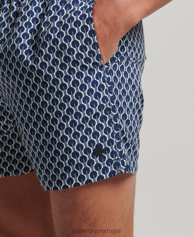 calções de banho reciclados homens marinha roupas Superdry 2208H387