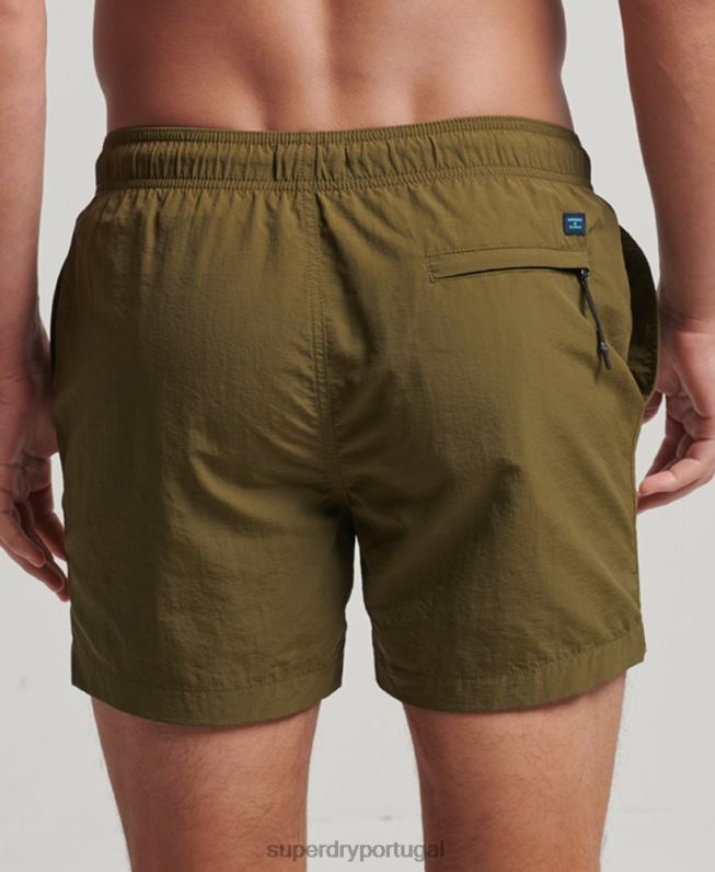 calções de banho reciclados homens verde roupas Superdry 2208H112