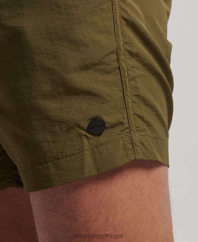 calções de banho reciclados homens verde roupas Superdry 2208H112