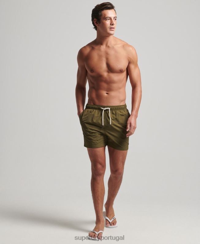 calções de banho reciclados homens verde roupas Superdry 2208H112